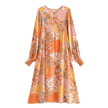 Load image into Gallery viewer, Bohemian Midi Dress,O-neck Dresses