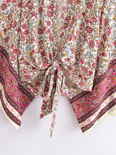 Load image into Gallery viewer, Boho Kimono ,Short Robe ,Bikini Cover Ups