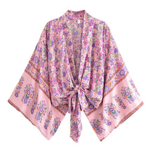 Load image into Gallery viewer, Boho Kimono ,Bohemian Robe ,Bikini Cover Ups