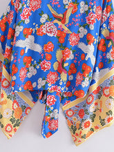 Load image into Gallery viewer, Floral Print Short Robe,Bikini Boho Cover-ups
