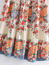 Load image into Gallery viewer, Beach Bohemian Floral Print,High Elastic Waist,Boho Maxi Skirts