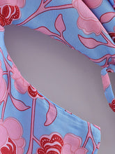 Load image into Gallery viewer, Floral Print Robe,Bohemian Kimono,Boho Cover-ups