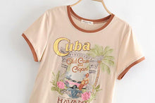 Load image into Gallery viewer, Boho Tees,Vintage T Shirt ,Cuba Havana