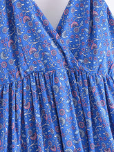 Load image into Gallery viewer, Strap Mini Dress, Boho Dress,Floral Print