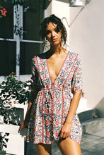 Load image into Gallery viewer, Floral Print Sundress,Boho Dress,Mini Dress