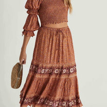 Load image into Gallery viewer, Boho Skirt, Midi Skirt, Wild Flower