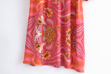 Load image into Gallery viewer, Star and Moon Print Boho Dress,Bohemian Maxi Sundress