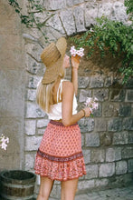 Load image into Gallery viewer, Boho Skirt, Mini Skirt, Wild Flower