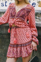 Load image into Gallery viewer, Boho Skirt, Mini Skirt, Wild Flower