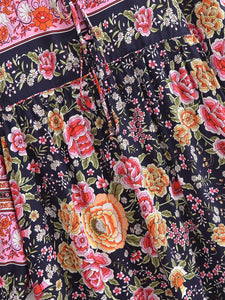 Boho Dress, Bohemian Maxi Dress,Multi Floral print