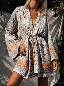 Bohemian Kimino ,Short Robe , Boho Bikini Cover-ups