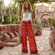 Load image into Gallery viewer, Multi Floral Print ,Bohemian Pants ,Boho Pant
