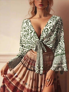 Wild Floral ,Short Kimono ,Bikini Boho Cover-ups