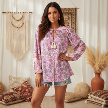 Load image into Gallery viewer, Floral Print ,bohemian Blouse ,Boho Shirts
