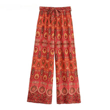 Load image into Gallery viewer, Multi Floral Print ,Bohemian Pants ,Boho Pant
