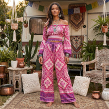 Load image into Gallery viewer, Boho Sets, Floral Print ,Pants and Tops Outfits
