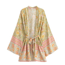 Load image into Gallery viewer, Boho Short Robe,Beach Bohemian Kimono ,Bikini Cover-ups
