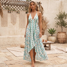 Load image into Gallery viewer, Wild Floral ,Open Back,Strapless Boho Dress
