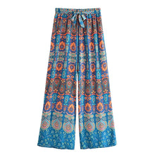 Load image into Gallery viewer, Multi Floral Print ,Bohemian Pants ,Boho Pant

