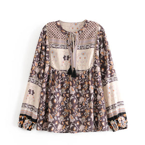 Boho Blouse, Vintage Blouse,Floral print