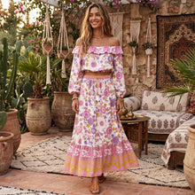 Load image into Gallery viewer, Boho Sets,Maxi Skirt and Tops, Wild Flower

