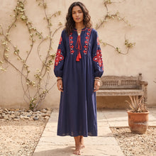 Load image into Gallery viewer, Floral Emberoidered ,Bohemian Maxi Dress,Boho Dres

