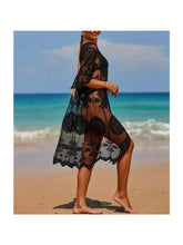Load image into Gallery viewer, Lace Mesh Crochet ,Beach Boho Kimono,Bikini Cover-ups
