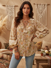 Load image into Gallery viewer, Floral printed, Boho shirts,bohemian  blouse
