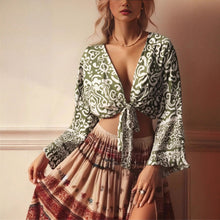 Load image into Gallery viewer, Wild Floral Print ,Short Kimono ,Bikini Cover-ups
