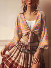 Load image into Gallery viewer, Wild Floral Print ,Short Kimono ,Bikini Cover-ups

