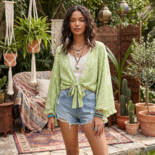 Load image into Gallery viewer, Wild Floral ,Short Kimono ,Bikini Boho Cover-ups
