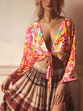Load image into Gallery viewer, Wild Floral Print ,Short Kimono ,Bikini Cover-ups
