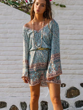 Load image into Gallery viewer, Mini Dress, Boho Dress,Floral Print
