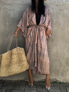Floral print,Bohemian maxi dress,Boho kimono