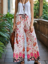 Load image into Gallery viewer, Pink Floral Print ,Bohemian Pant , Rayon Boho Pants
