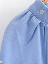 Load image into Gallery viewer, Retro Floral Embroidered, Linen Cotton Blouse ,Lace-up Boho Shirt
