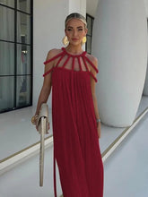 Load image into Gallery viewer, Linen Cotton ,Sexy Knitted Backless, Beach Boho Dress
