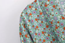 Load image into Gallery viewer, Green Floral Kimono,Beach Boho Bikini Cover-up
