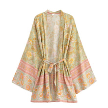 Load image into Gallery viewer, Boho Short Robe,Beach Bohemian Kimono ,Bikini Cover-ups
