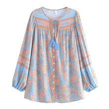 Load image into Gallery viewer, Floral Print ,bohemian Blouse ,Boho Shirts
