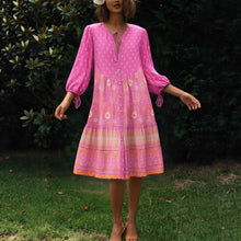 Load image into Gallery viewer, Beach Bohemian Dresses,Cotton Mini Dress
