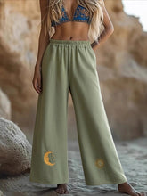 Load image into Gallery viewer, Sun and Moon Embroidery ,Bohemian Pants ,Boho Trousers

