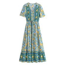 Load image into Gallery viewer, Maxi Dress, Boho Sundress,Floral print
