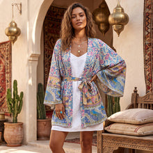 Load image into Gallery viewer, Floral print ,Bohemian Robe,Boho Kimono
