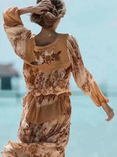 Load image into Gallery viewer, Boho Blouse, Vintage Blouse,Floral Print Tops
