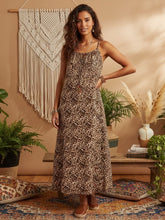 Load image into Gallery viewer, Floral Print, Backless Sexy Maxi Dress,Boho Dress with Pockets
