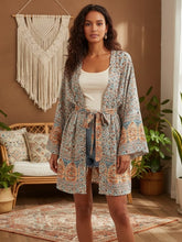 Load image into Gallery viewer, Bohemian Kimino ,Short Robe , Boho Bikini Cover-ups
