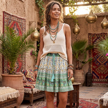 Load image into Gallery viewer, Floral Printed ,Boho Short Skirt ,Bohemian Mini Skirts
