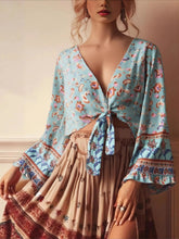 Load image into Gallery viewer, Wild Floral Print ,Short Kimono ,Bikini Cover-ups
