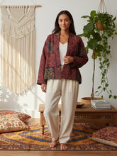 Load image into Gallery viewer, Linen Cotton ,Flowers Outwear Bohemian Jackets,Street Outerwear
